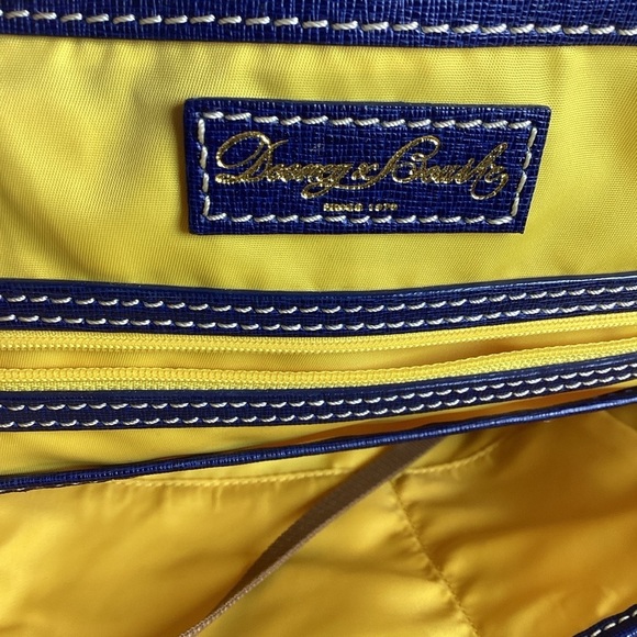 Dooney & Bourke Sanibel Blue and White coastal hand Bag beach vacation purse - Picture 13 of 16